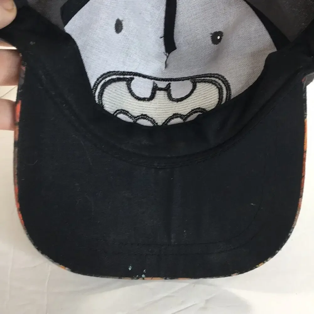 Batman DC Comics Youth Size Snapback Hat Cap‎ Dark Gray w/Graphic & Bat Patch